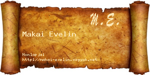 Makai Evelin névjegykártya